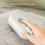 3-in-1 Pet Steamy Brush – Electric Spray, Grooming & Massage Comb for Cats & Dogs